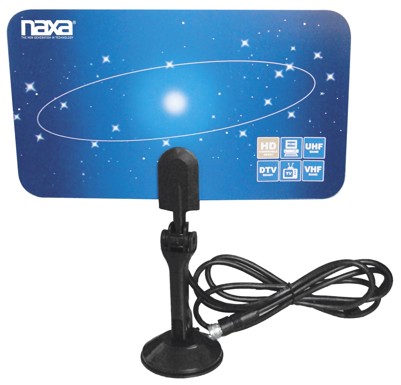 Naxa Ultra-Thin Flat Panel Style Powered Antenna for HDTV and ATSC Digital TV (NAA-306)